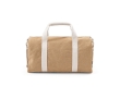 Recycled cotton sports bag with shoulder strap colour champagne