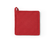 Recycled cotton kitchen pot holder with hanging loop 180 g/m² colour red