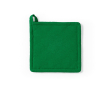 Recycled cotton kitchen pot holder with hanging loop 180 g/m² colour green