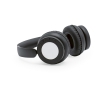 Wireless headphones with intense bass and ear cushions colour black