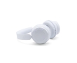 Wireless headphones with intense bass and ear cushions colour white
