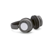 Wireless headphones with intense bass and ear cushions colour silver