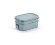Double lunch box, recycled steel with clasps, 1.05 L colour marbled blue