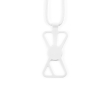 Adjustable nylon lanyard up to 150 cm for carrying your phone colour white