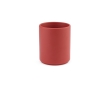 Ceramic mug with matte finish without handle, 290 ml colour marbled red