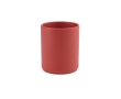 Ceramic mug with matte finish, without handle, 210 ml colour marbled red
