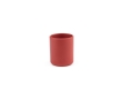 Ceramic mug with matte finish, without handle, 60 ml colour marbled red