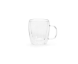 Double-walled borosilicate glass mug, 220 ml colour transparent