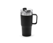 Recycled stainless steel thermal mug, 490 ml colour black