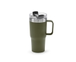 Recycled stainless steel thermal mug, 490 ml colour military green