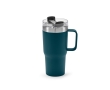 Recycled stainless steel thermal mug, 490 ml colour petrol blue