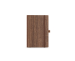 Eco notebook with wood grain effect cover, A5, plain pages colour dark brown