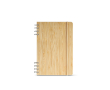 A5 bamboo notebook with spiral and elastic closure, dotted pages colour natural