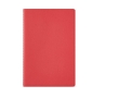Sustainable notebook with recycled cover lined, A5 colour red