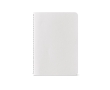 Lined notebook recycled cardboard cover, A6 colour white