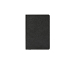 A5 notebook with flexible eco synthetic leather cover and dotted pages colour black