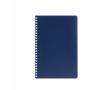 A5 notebook with soft cover and side spiral, ruled pages colour navy-blue