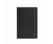 Recycled synthetic leather notebook with soft A5 cover and lined pages colour black