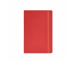Recycled synthetic leather notebook with soft A5 cover and lined pages colour red