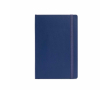 Recycled synthetic leather notebook with soft A5 cover and lined pages colour navy-blue