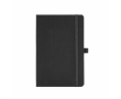 Eco-friendly hardback notebook with inner pocket and lined A5 pages colour black
