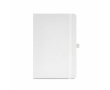 Eco-friendly hardback notebook with inner pocket and lined A5 pages colour white