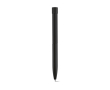 Recycled aluminium pen with magnetic push button and black ink colour black