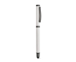 Pen made of recycled steel, black Documental® ink colour white