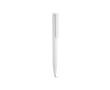 Recycled plastic pen with an ultra-lightweight design and blue ink colour white