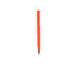 Recycled plastic pen with an ultra-lightweight design and blue ink colour orange