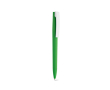 Pen with recycled plastic body, large clip and blue ink colour green