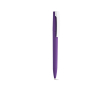 Pen with recycled plastic body, large clip and blue ink colour violet