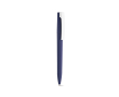 Pen with recycled plastic body, large clip and blue ink colour navy-blue