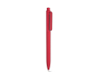 Recycled plastic pen with reinforced clip and blue ink colour red