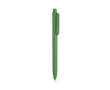 Recycled plastic pen with reinforced clip and blue ink colour green