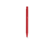Recycled aluminium pen with rubberised finish and blue ink colour red