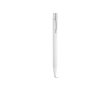 Recycled aluminium pen with rubberised finish and blue ink colour white