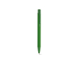 Recycled aluminium pen with rubberised finish and blue ink colour green