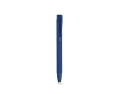 Recycled aluminium pen with rubberised finish and blue ink colour navy-blue