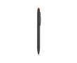 Recycled aluminium pen with touchscreen stylus and blue ink colour red