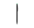 Recycled aluminium pen with touchscreen stylus and blue ink colour green