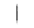 Recycled aluminium pen with push-button mechanism and blue ink colour black
