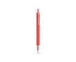Recycled aluminium pen with push-button mechanism and blue ink colour red