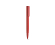Recycled aluminium click pen with a glossy finish and blue ink colour red