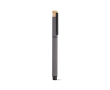 Recycled aluminium and bamboo rollerball pen with blue ink colour grey