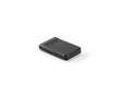Recycled plastic power bank with fast charging 6,000 mAh colour black
