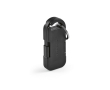 Ultracompact recycled plastic keyring power bank 1,000mAh colour black
