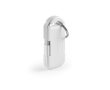 Ultracompact recycled plastic keyring power bank 1,000mAh colour white