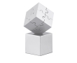 Decorative metal and magnetic puzzle for promotions colour matt silver