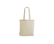 Recycled cotton shopping bag, 140 g/m2 colour natural